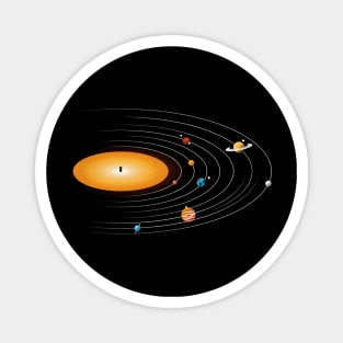 Solar System Vinyl Music by Tobe Fonseca Magnet